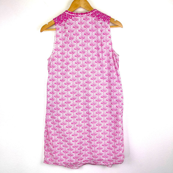Joules Pink Daisy Foulard Oriella Shift Dress Womens US 6 Sleeveless Embroidered - Picture 3 of 8